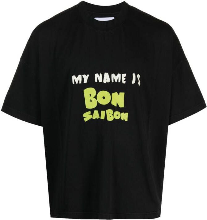 Bonsai T-shirt met print Zwart