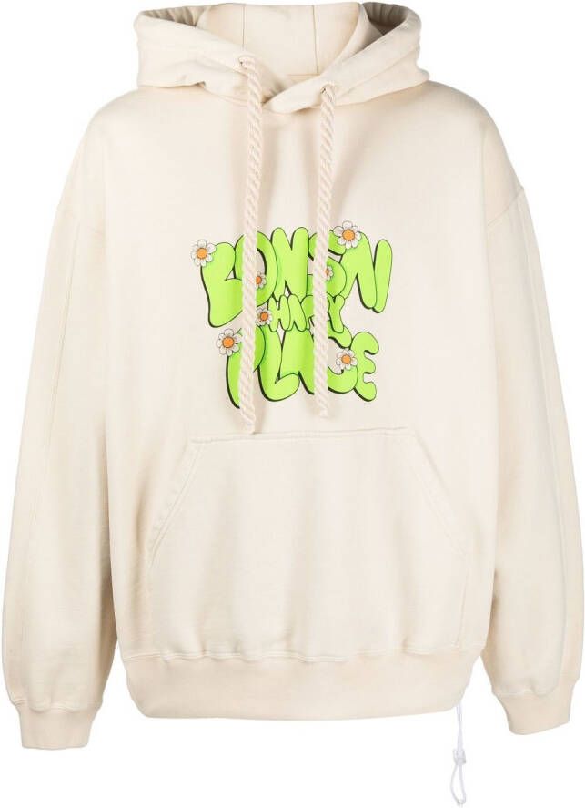 Bonsai Hoodie met logoprint Beige
