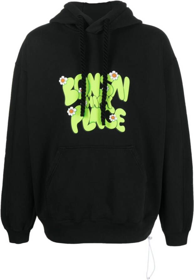 Bonsai Hoodie met logoprint Zwart