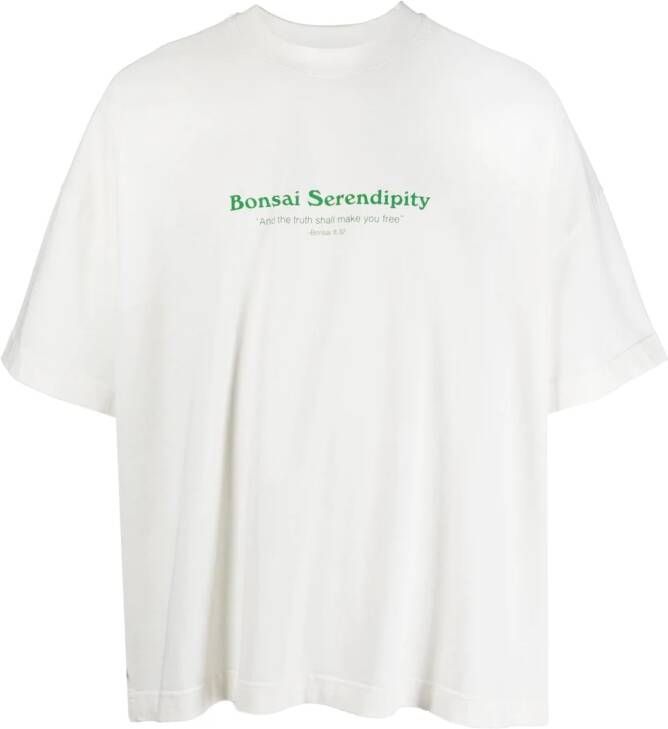 Bonsai T-shirt met logoprint Wit
