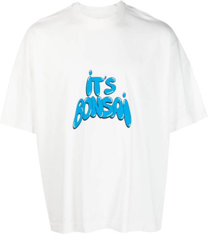 Bonsai T-shirt met logoprint Wit
