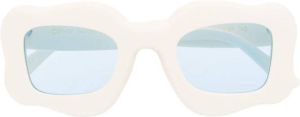 Bonsai oversized curved-frame sunglasses Wit