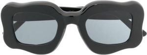 Bonsai oversized curved-frame sunglasses Zwart
