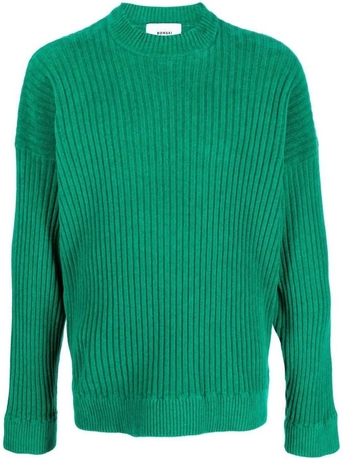 Bonsai Hoodie met colourblocking Groen
