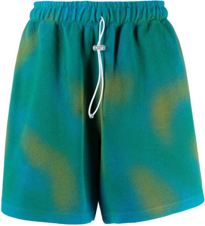Bonsai Shorts met tie-dye print Blauw