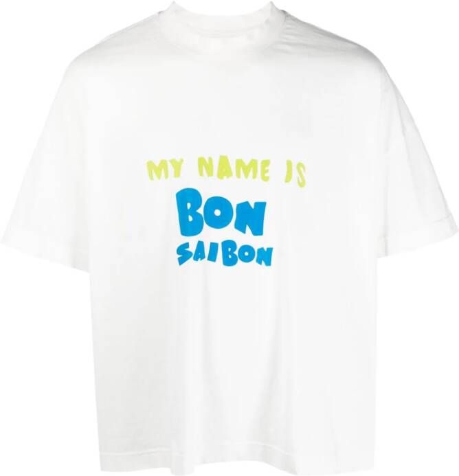 Bonsai T-shirt met grafische print Wit