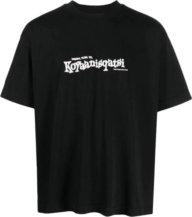 Bonsai T-shirt met tekst Zwart
