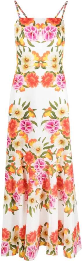 Borgo De Nor Maxi-jurk met bloemenprint Wit