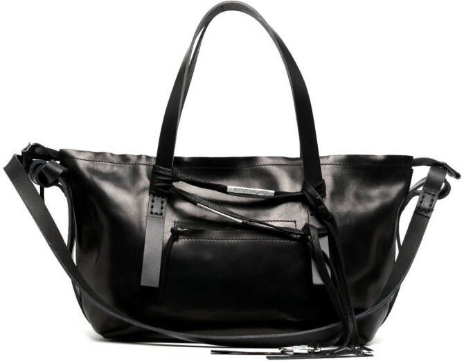 Boris Bidjan Saberi Shopper met veterdetail Zwart