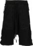 Boris Bidjan Saberi Shorts met verlaagd kruis Zwart - Thumbnail 1