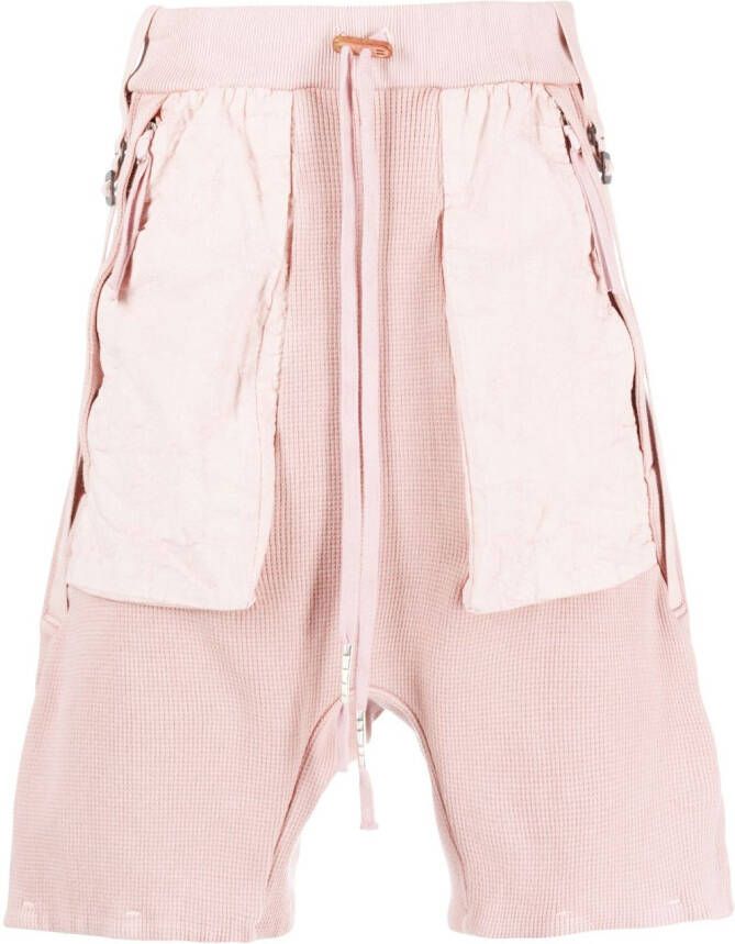 Boris Bidjan Saberi Shorts met wafel-effect Roze