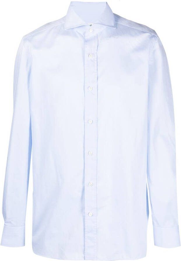 Borrelli Katoenen overhemd Blauw