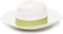 Borsalino Zonnehoed met lint Wit - Thumbnail 1