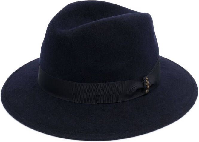 Borsalino Fedora hoed Blauw