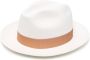 Borsalino Fedora hoed met lint Wit - Thumbnail 1