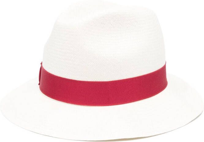 Borsalino Fedora hoed Wit
