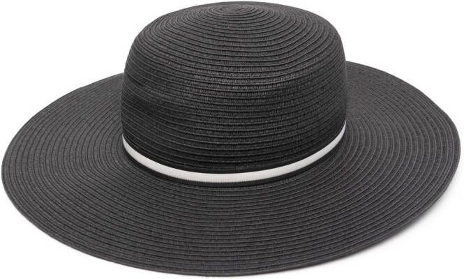 Borsalino Gevlochten hoed Zwart