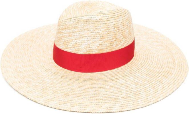 Borsalino Hoed met brede rand Beige