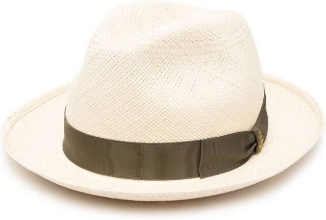 Borsalino Hoed met lint Beige