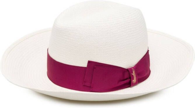 Borsalino Geweven fedora hoed Beige