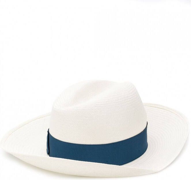 Borsalino Rieten hoed Wit