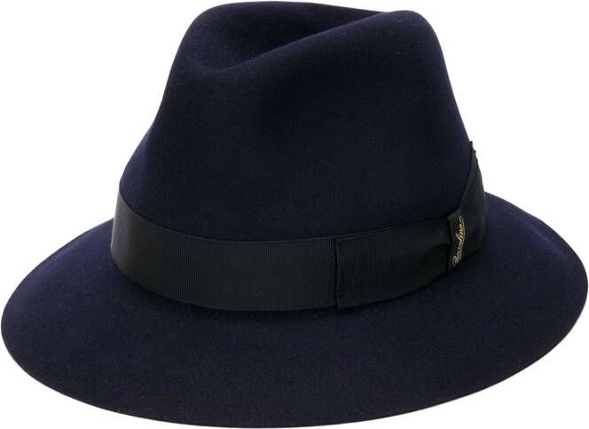 Borsalino soft brim fedora hat Blauw