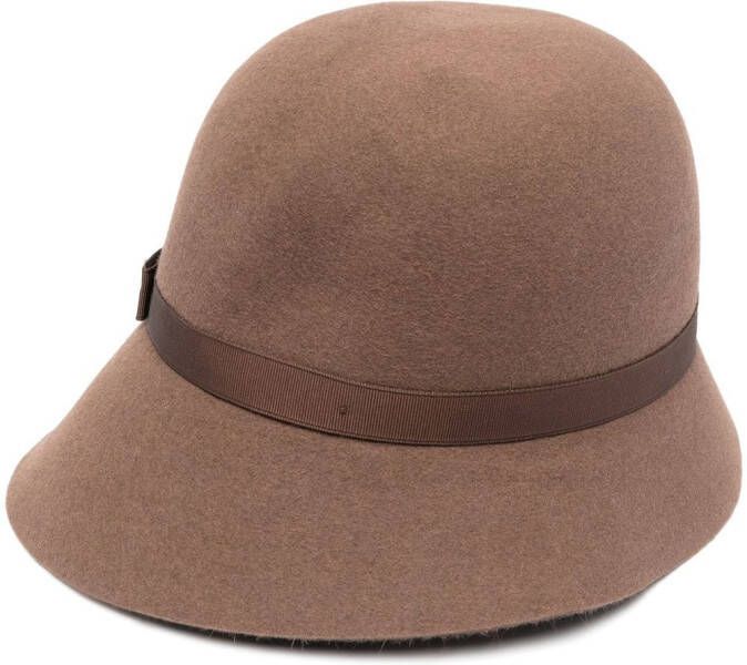 Borsalino Vilten hoed Bruin