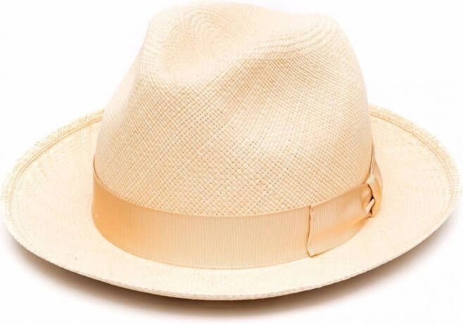 Borsalino Zonnehoed met strikdetail Beige