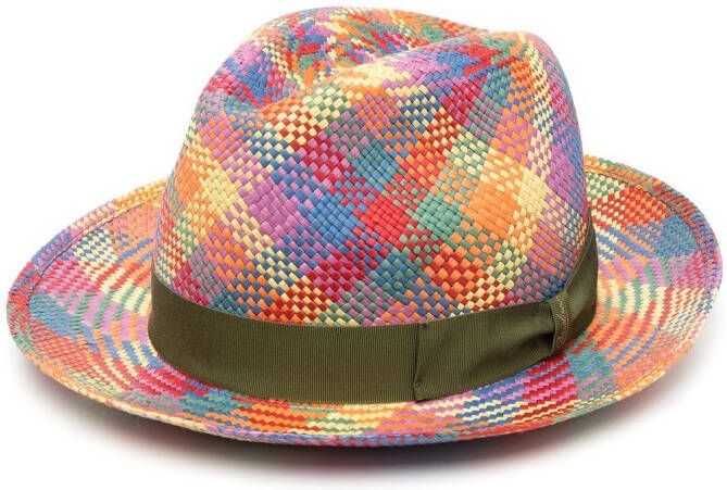 Borsalino Zonnehoed met strikdetail Groen