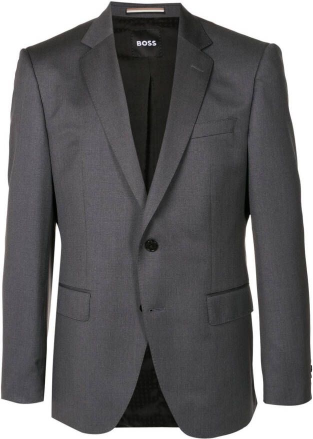 BOSS Blazer met enkele rij knopen Grijs