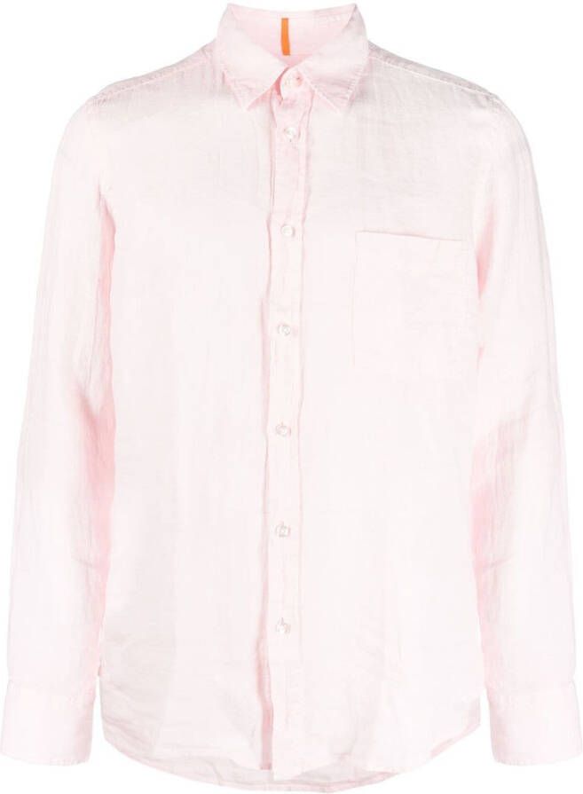 BOSS Button-down overhemd Roze