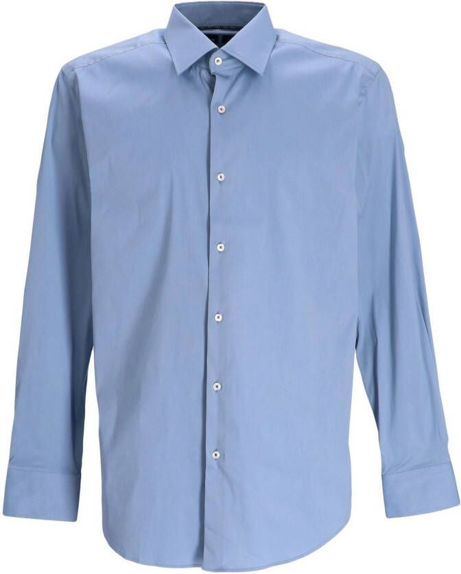 BOSS Overhemd van katoenmix Blauw