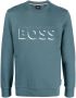 BOSS Sweater met logoprint Blauw - Thumbnail 1