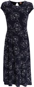 BOSS Midi-jurk met bloemenprint Blauw