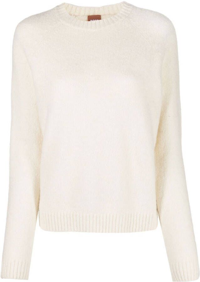 BOSS Gebreide trui Wit