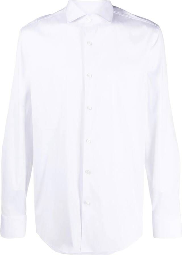BOSS Getailleerd overhemd Wit