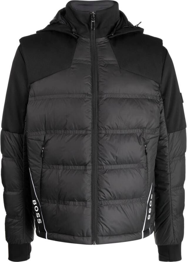 BOSS Gewatteerd donsjack Zwart