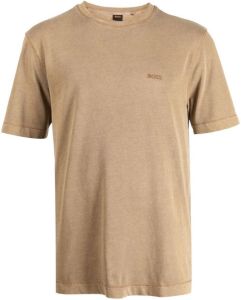 BOSS Katoenen T-shirt Bruin