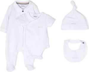 BOSS Kidswear Babypakje met geborduurd logo Wit