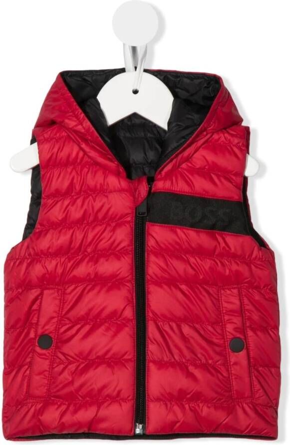 BOSS Kidswear Bodywarmer met capuchon Rood
