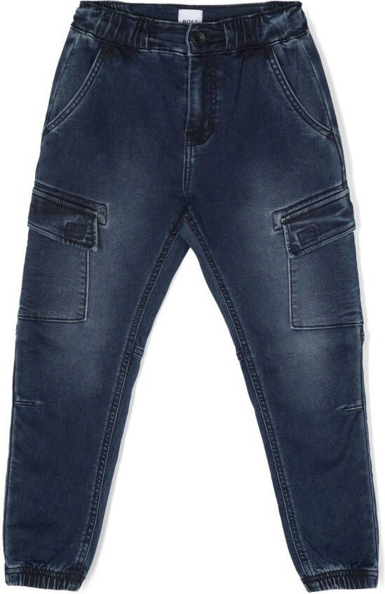 BOSS Kidswear Cargo broek Blauw