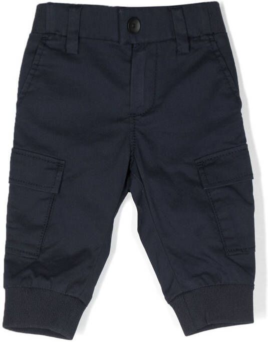 BOSS Kidswear Chino met elastische taille Blauw