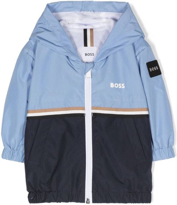 BOSS Kidswear Jack met colourblocking Blauw