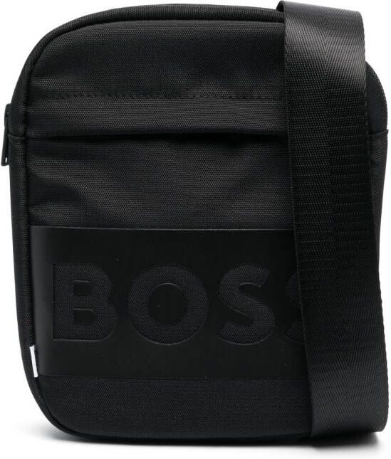 BOSS Kidswear Crossbodytas met logoprint Zwart