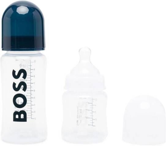 BOSS Kidswear Flessenset met logoprint Wit