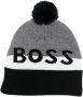 BOSS Kidswear Gestreepte hoed Zwart - Thumbnail 1