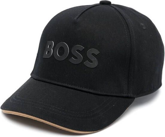 BOSS Kidswear Honkbalpet met geborduurd logo Zwart