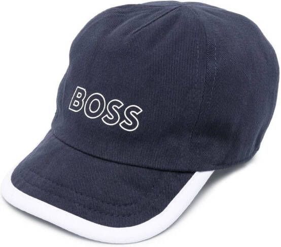 BOSS Kidswear Honkbalpet met logoprint Blauw