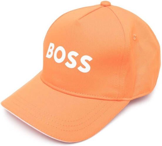 BOSS Kidswear Honkbalpet met logoprint Oranje