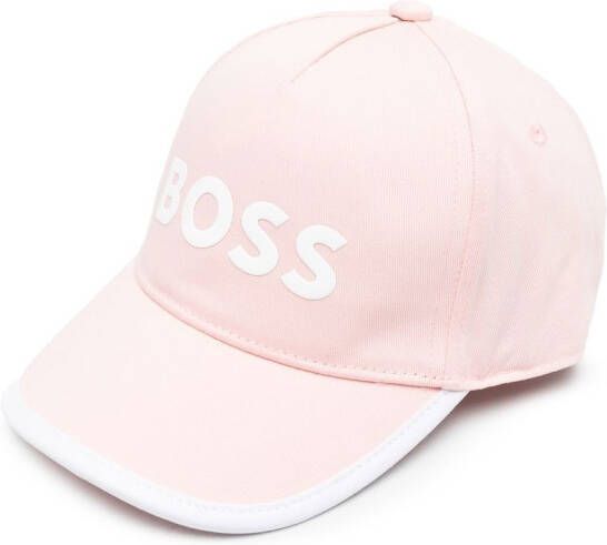 BOSS Kidswear Honkbalpet met logoprint Roze
